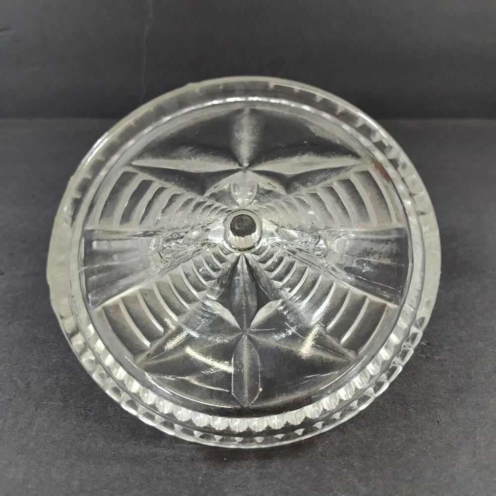 Vintage 30’s Federal Glass Wigwam Double Candlestick Holder Taper Depression